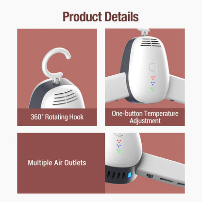Compact Heated Clothes Drying Rack with Sanitizer