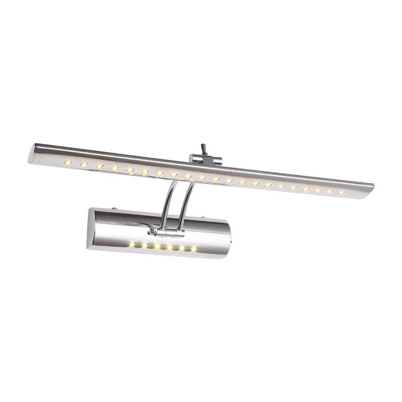 Sleek Nickel LED Wall Light Modern 16 Adjustable - Halri