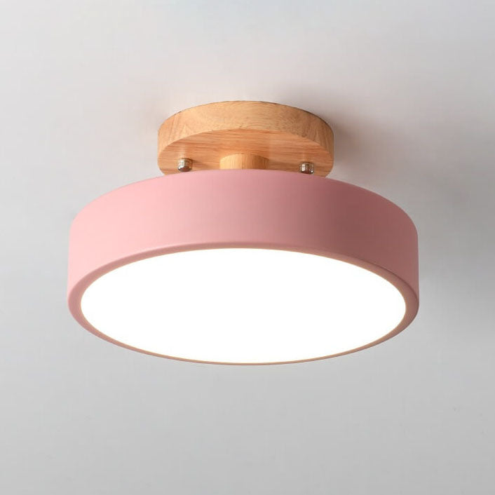 Simple Round LED Ceiling Light – Modern Semi Flush Mount