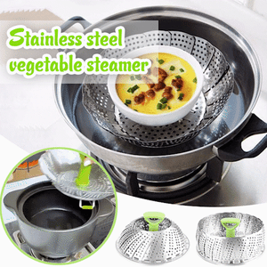Easy Fold Stainless Steel Steamer Basket - Halri
