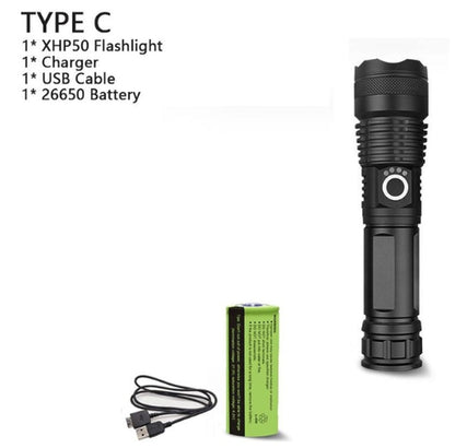 Brightest USB Rechargeable LED Torch Light