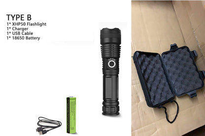 Brightest USB Rechargeable LED Torch Light