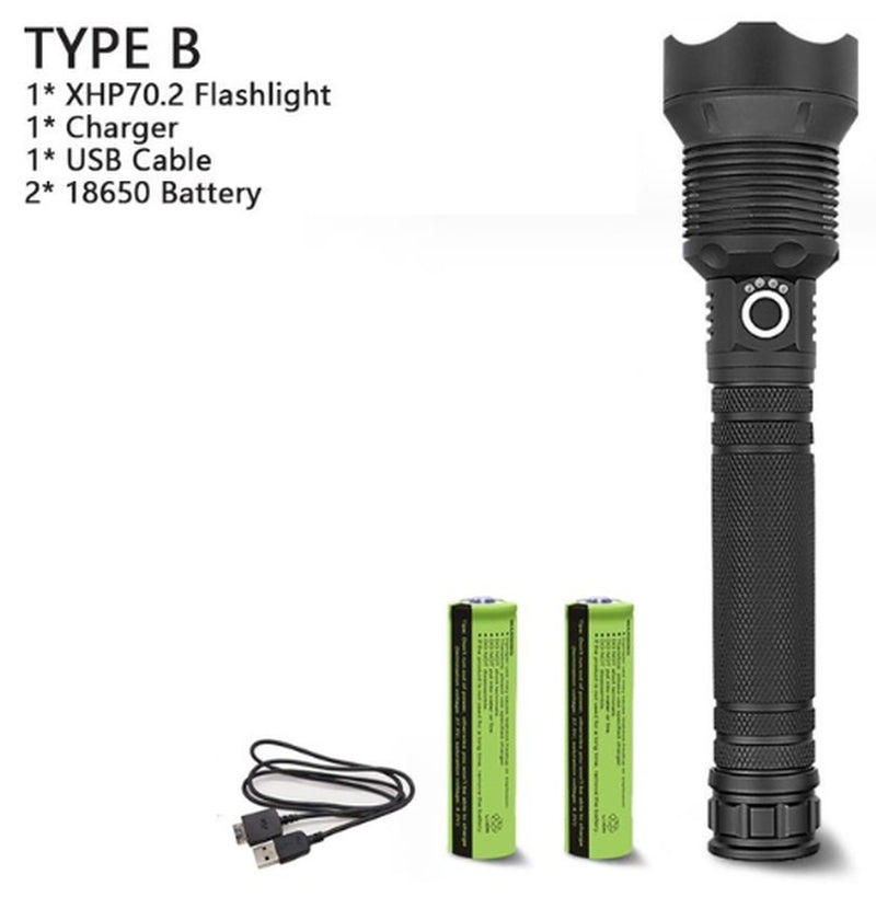 Brightest USB Rechargeable LED Torch Light
