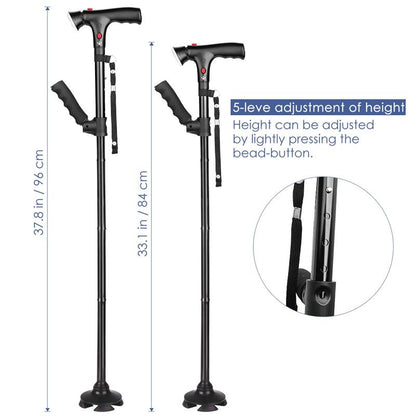 Collapsible Adjustable LED Walking Stick