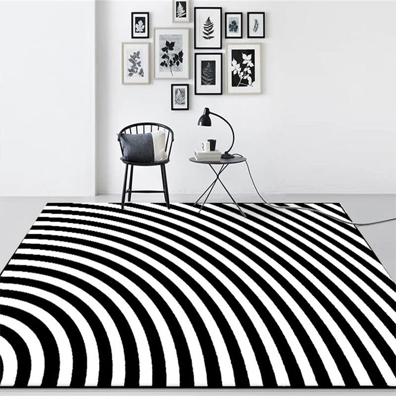 Fun 3D Arch Pattern Bedroom Rug Non-slip Polyester Carpet