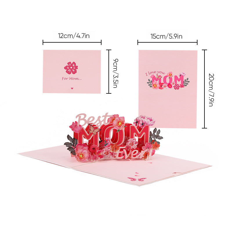 Beautiful 3D Flower Pop Up Card for Mom