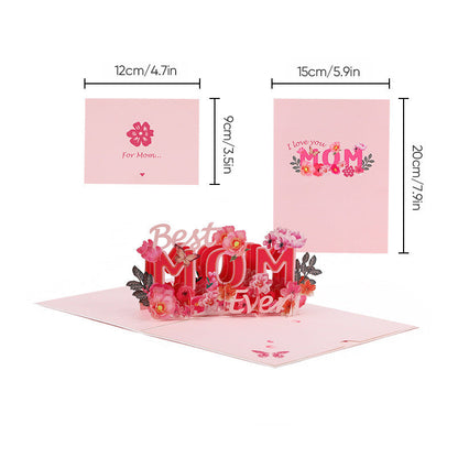Beautiful 3D Flower Pop Up Card for Mom