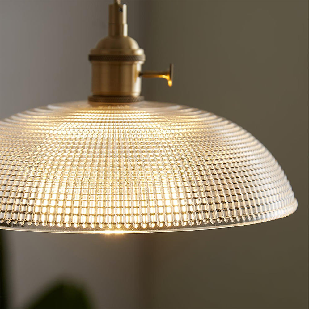 Simple Vintage Glass Floral Hanging Lamp