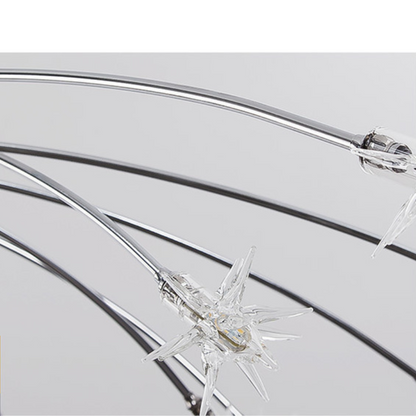 Luxury Chrome Glass Semi Flush Ceiling Light