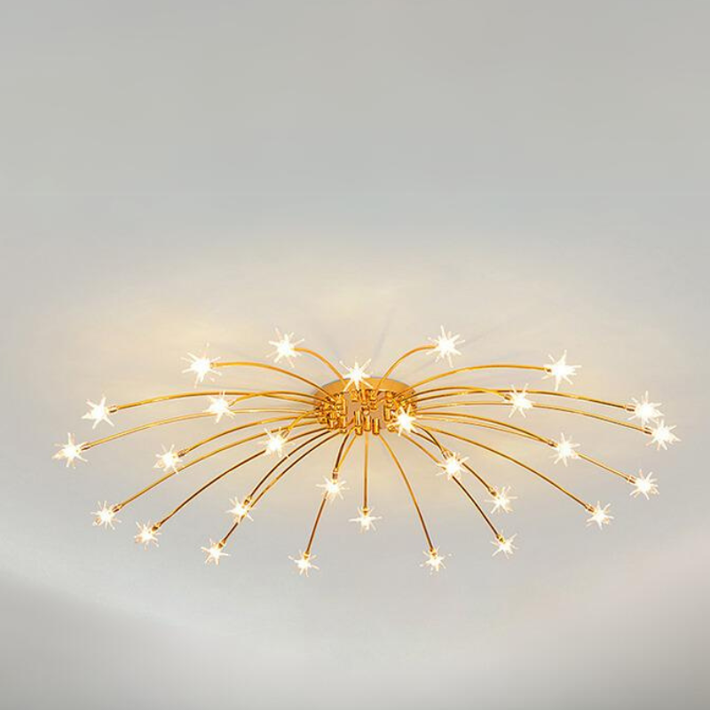Luxury Chrome Glass Semi Flush Ceiling Light