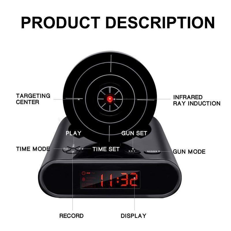 Tactical Gun Shot Wake Up Alarm Clock