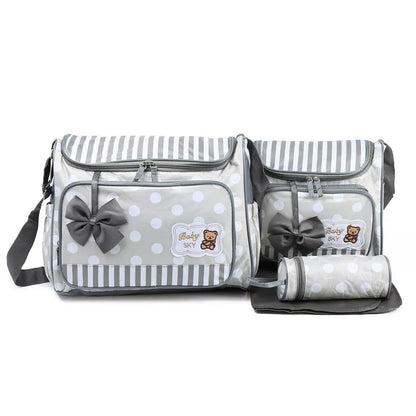 Practical Baby Diaper Bag with Changing Pad and Bottle Pouch