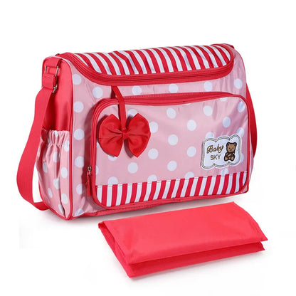 Practical Baby Diaper Bag with Changing Pad and Bottle Pouch