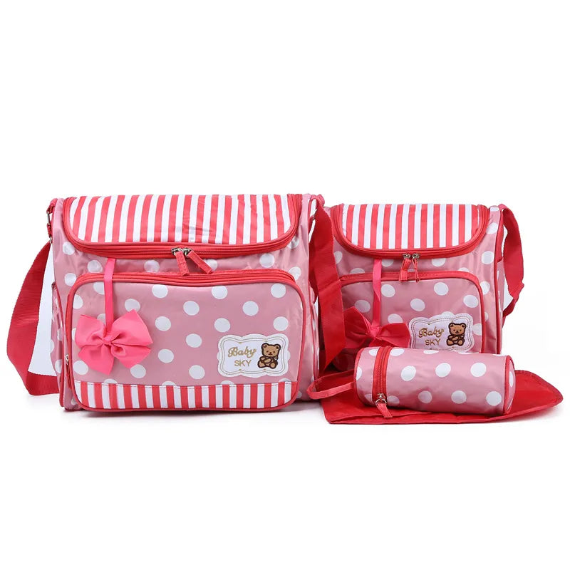 Practical Baby Diaper Bag with Changing Pad and Bottle Pouch