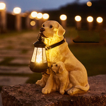 Outdoor Solar LED Dog Garden Statue - Halri