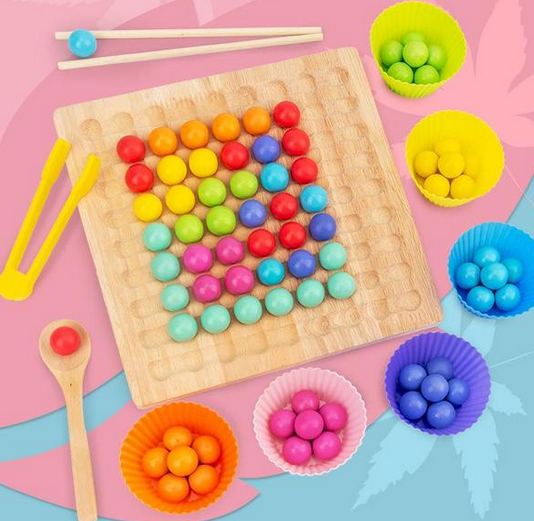 Educational Wooden Bead Sorting Toy