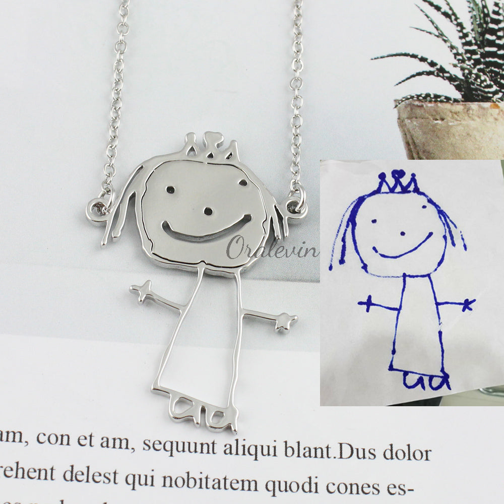 Custom Kids Art Pendant Necklace - Halri