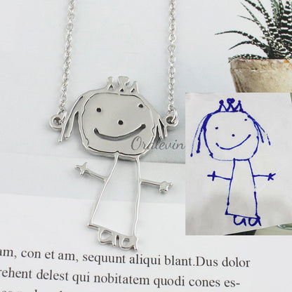 Custom Kids Art Pendant Necklace - Halri