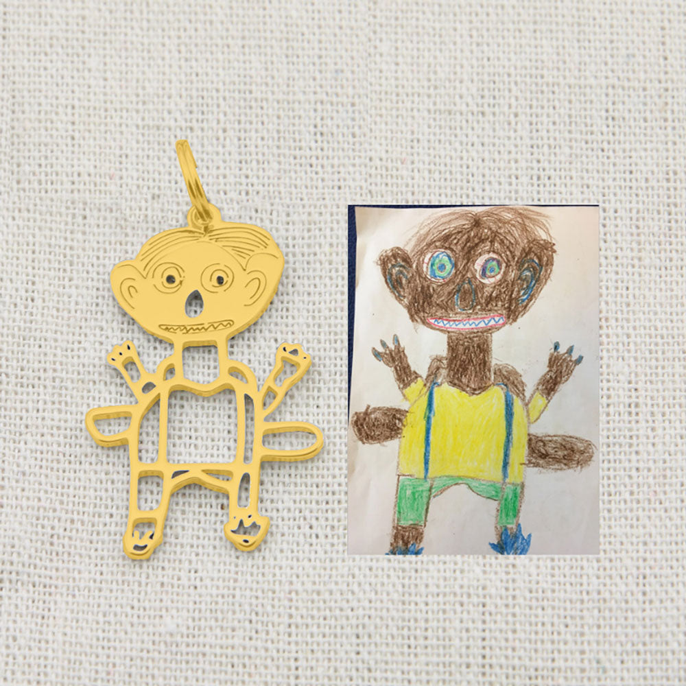 Custom Kids Art Pendant Necklace