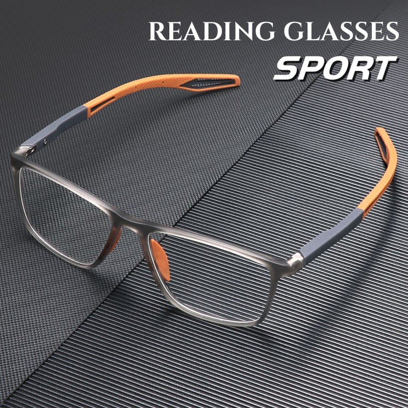 Lightweight Men's Blue Blocker Reading Glasses - Halri