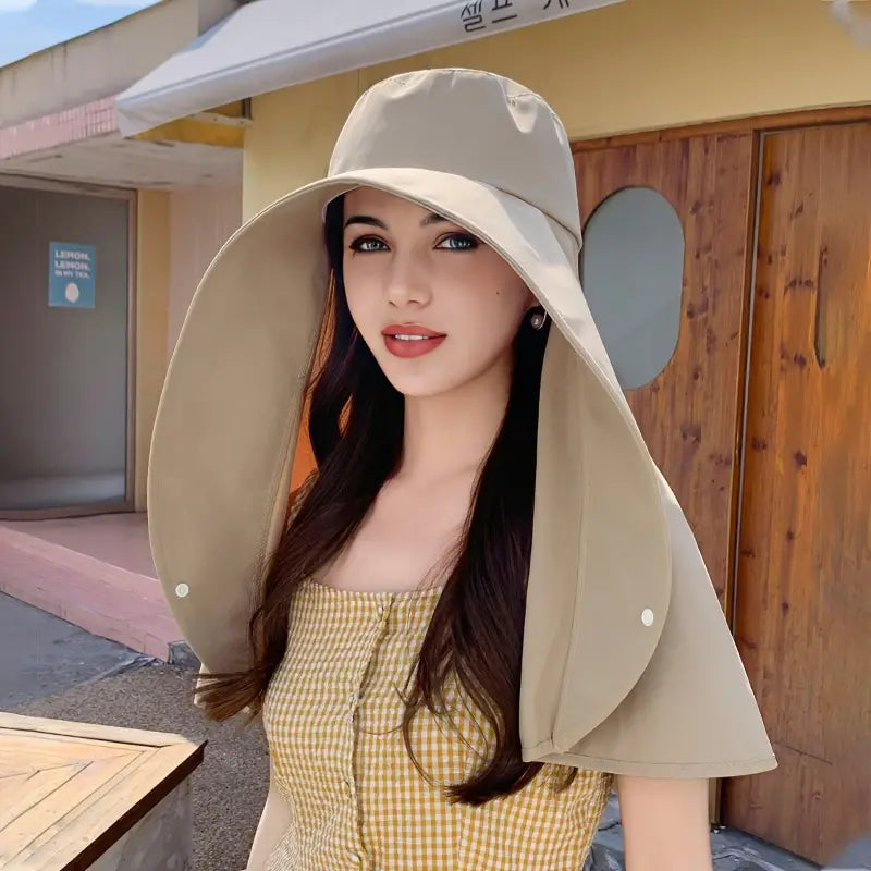 Stylish Large Brim UV Protection Sun Hat for Ladies