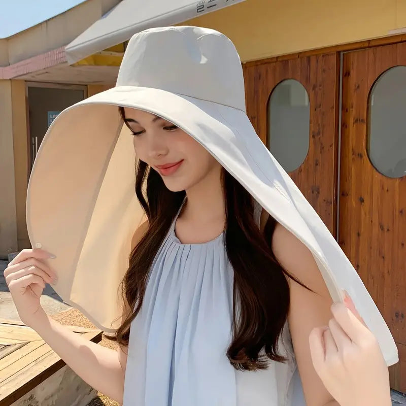 Stylish Large Brim UV Protection Sun Hat for Ladies - Halri