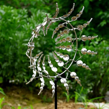 Outdoor Decorative Metal Wind Spinner Sculpture