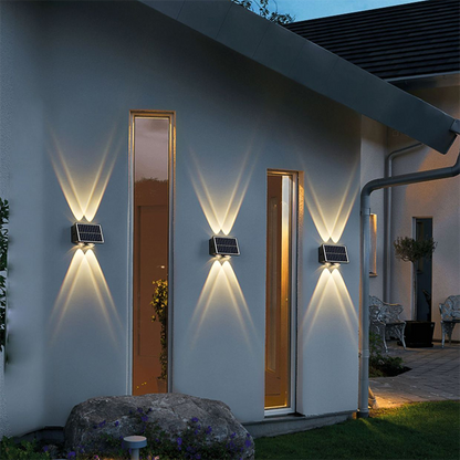 Outdoor Solar Powered LED Wall Light Waterproof