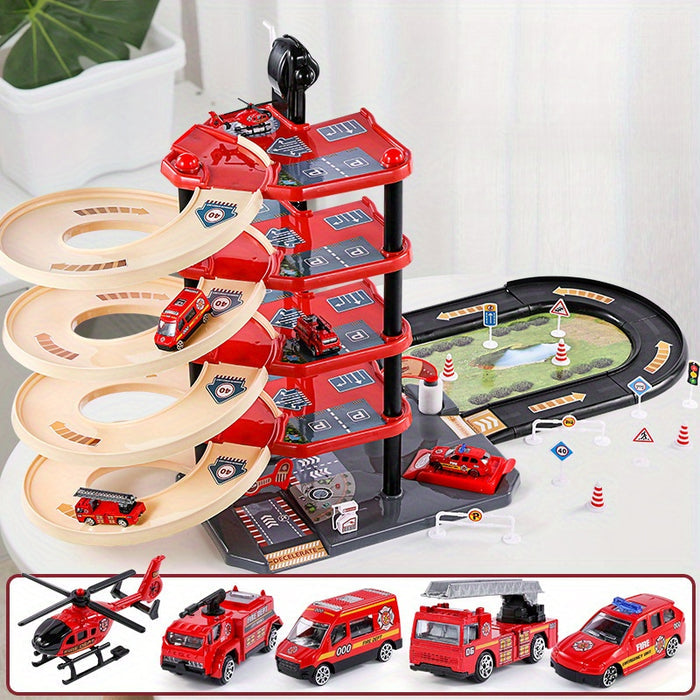 Ultimate 3D Fire Station Playset with Trucks and Signs