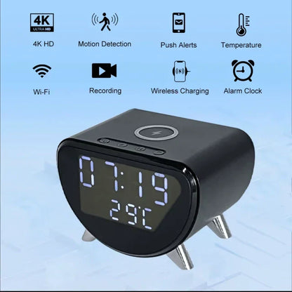 Compact WiFi Smart Camera Alarm Clock