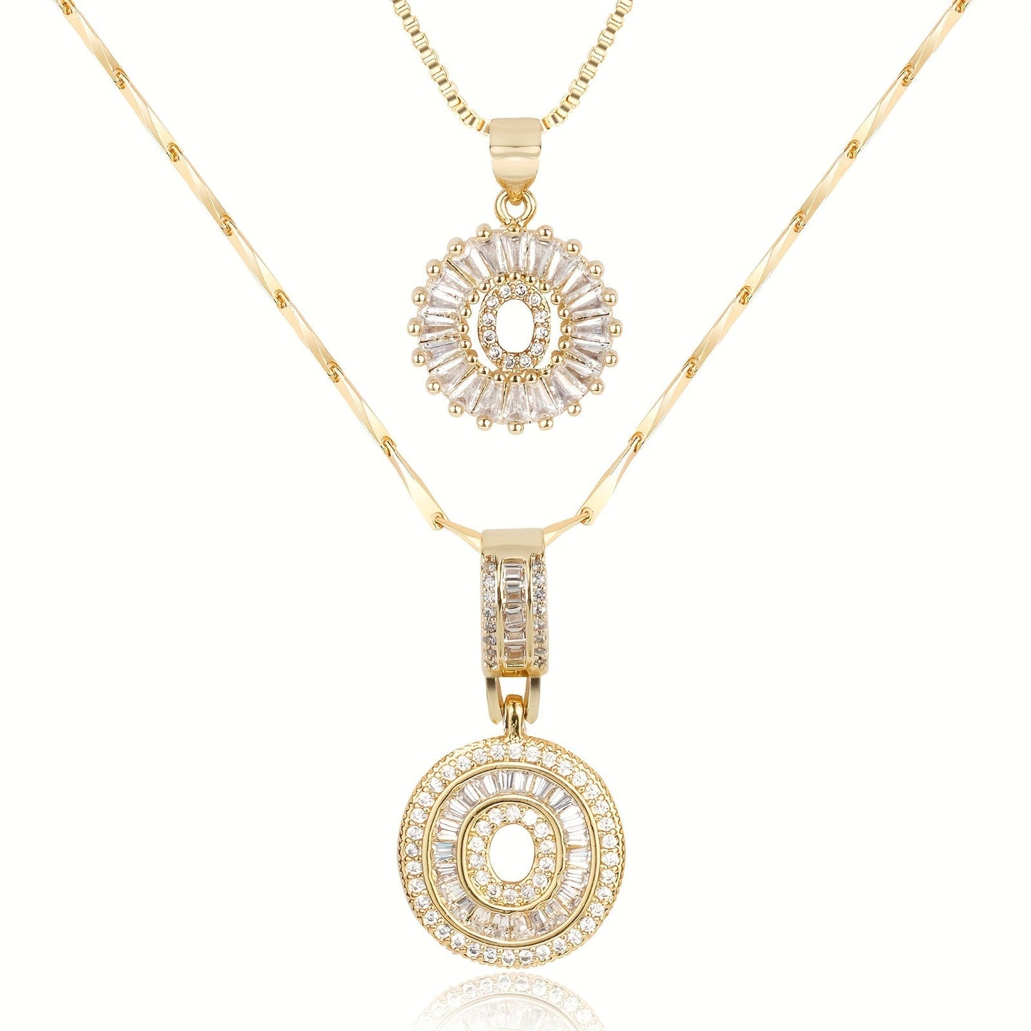 Personalized 14k Gold Initial Diamond Pendants