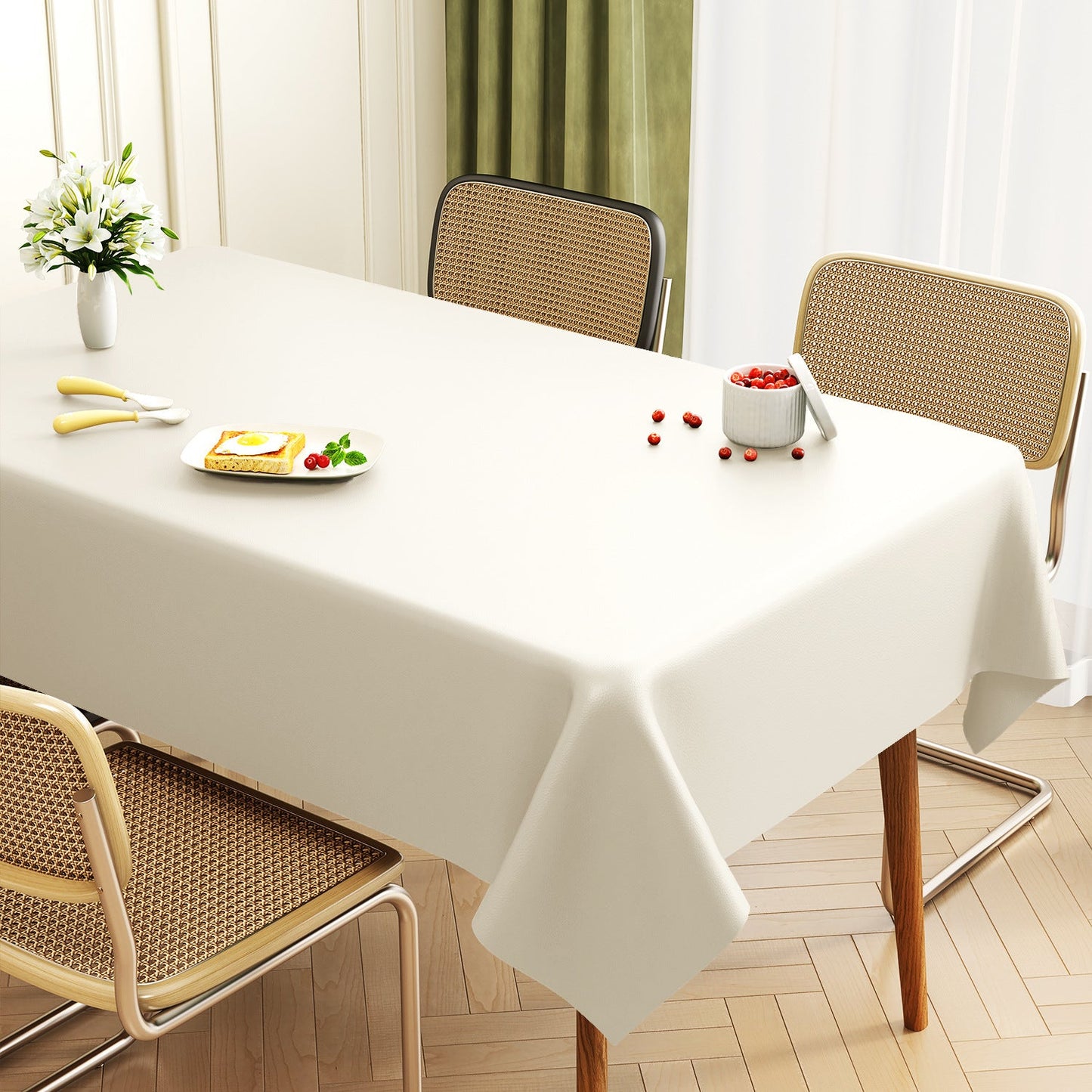 Premium Leather Rectangular Dining Table Mat