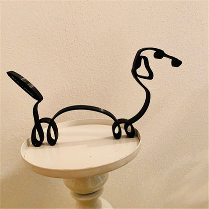 Minimalist Pet Figurine Metal Home Decor Ornament