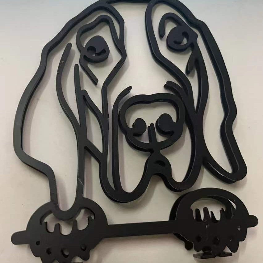 Minimalist Pet Figurine Metal Home Decor Ornament