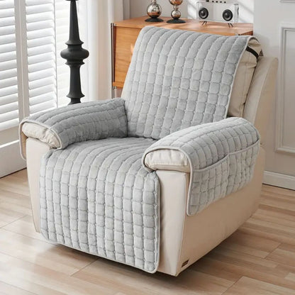 Cozy Grid Pattern Recliner Slipcover - Halri