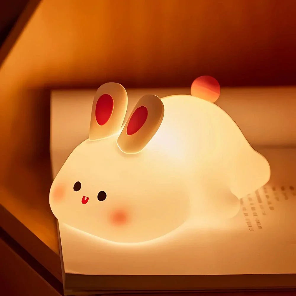 Fun Kids Nightlight - Colorful Silicone Lamp with Rechargeable Battery