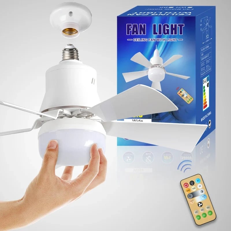 Compact Rechargeable Fan Light with Remote