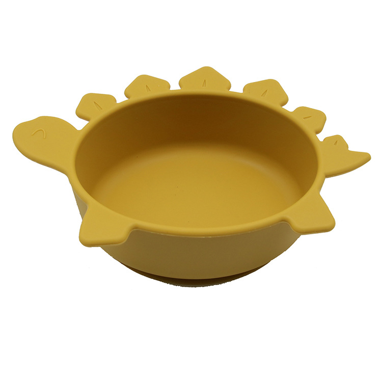 Soft Silicone Kids Bowl - Dinosaur Shaped Baby Dish - Halri