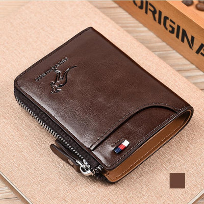 Secure Leather Mens Wallet with RFID Protection