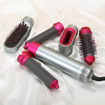 Premium 5-in-1 Hair Curler with Hot Air Brush & Dryer