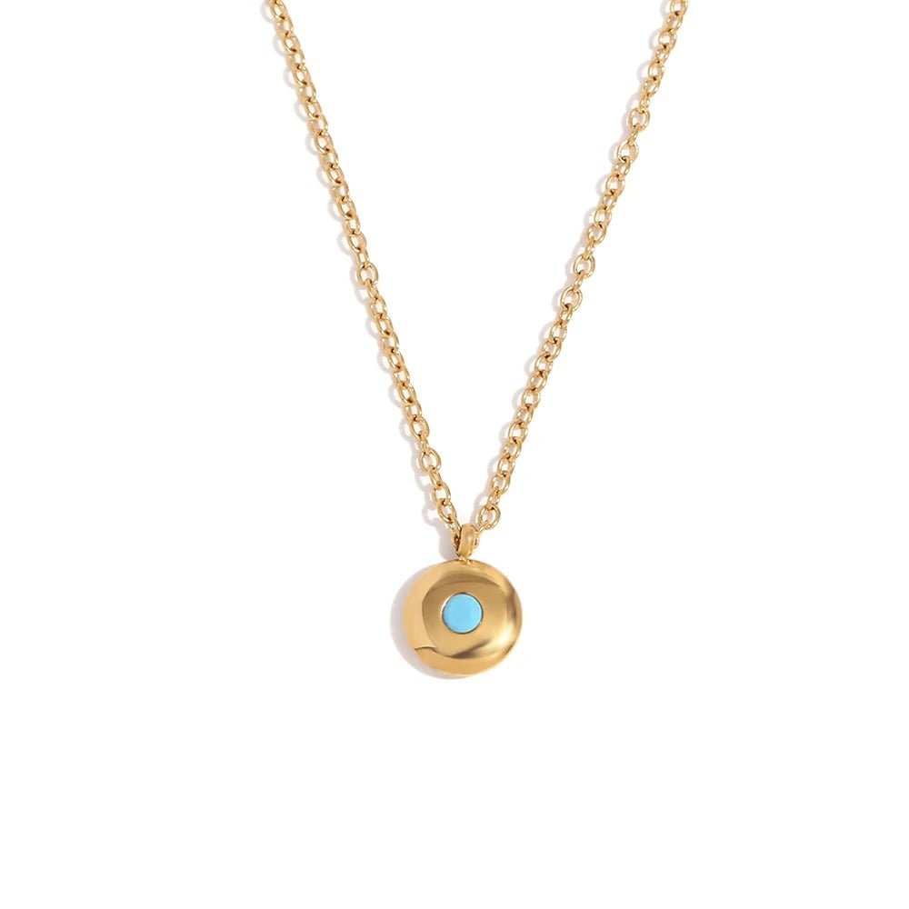 Delicate 18k Gold Simple Birthstone Pendant