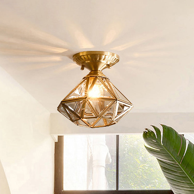 Classic Gold Glass Ceiling Light