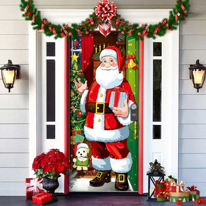 Spooky Christmas Yard Decor Elves Door Wrap
