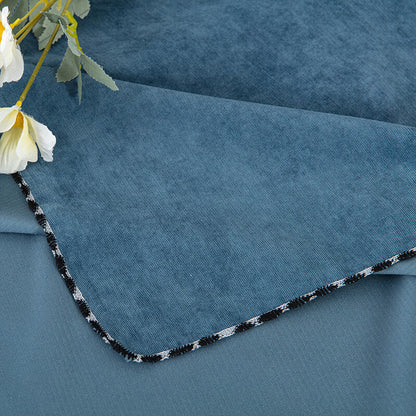Waterproof Faux Fur Sofa Blanket with Decorative Trim