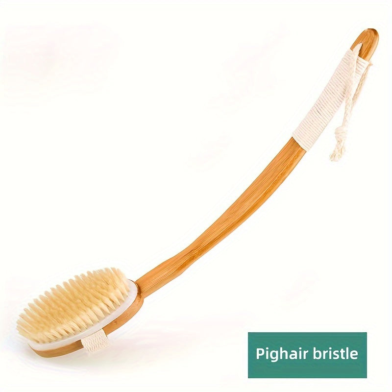 Exfoliating Back Scrubber Brush with Soft Bristles & Long Handle