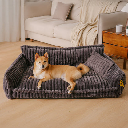 Cozy Pet Couch - Washable Plush Dog Bed