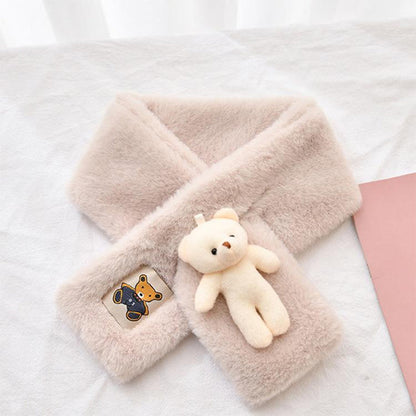 Cozy Teddy Bear Soft Wrap Scarf