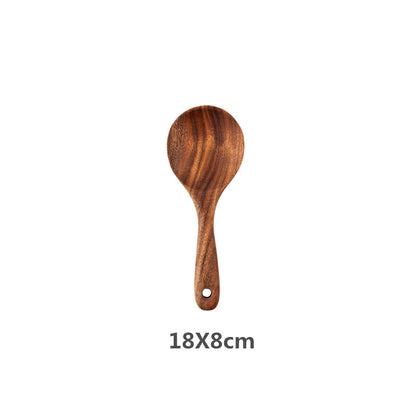 Natural Wood Kitchen Utensil Set