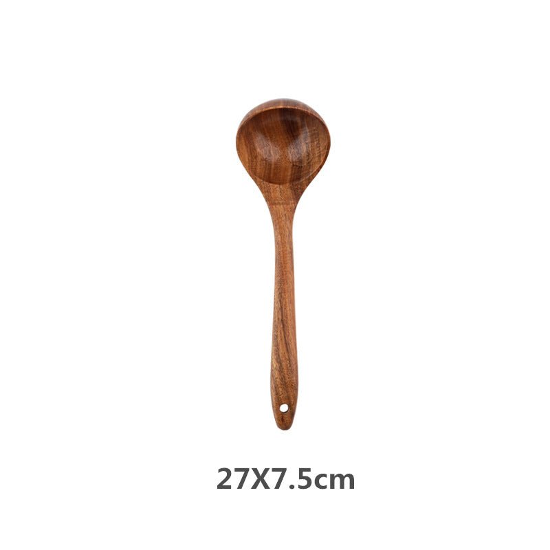 Natural Wood Kitchen Utensil Set