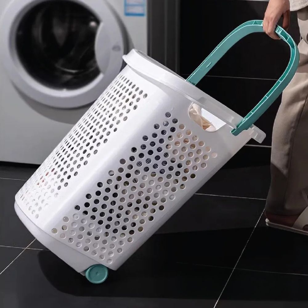 Big Wheel Laundry Hamper Storage Basket - Halri